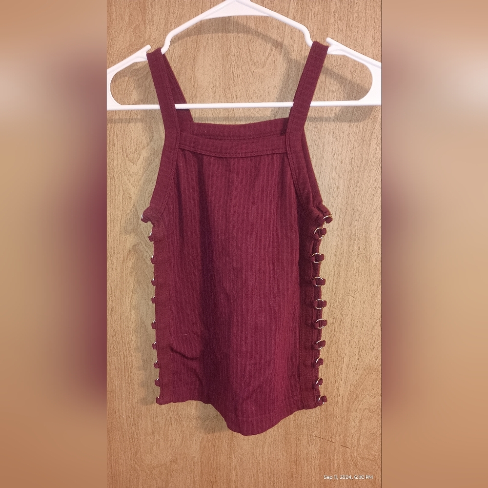 Suzette ribbed tank with side openings